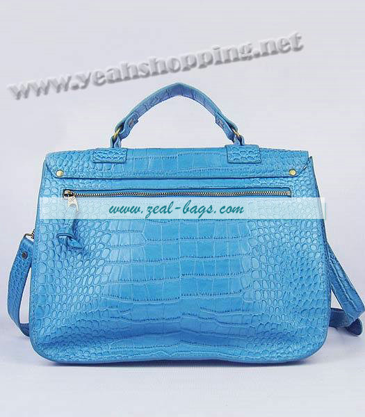 Knockoff Proenza Schouler Suede PS1 Satchel Bag in Light Blue Croc Veins - Click Image to Close